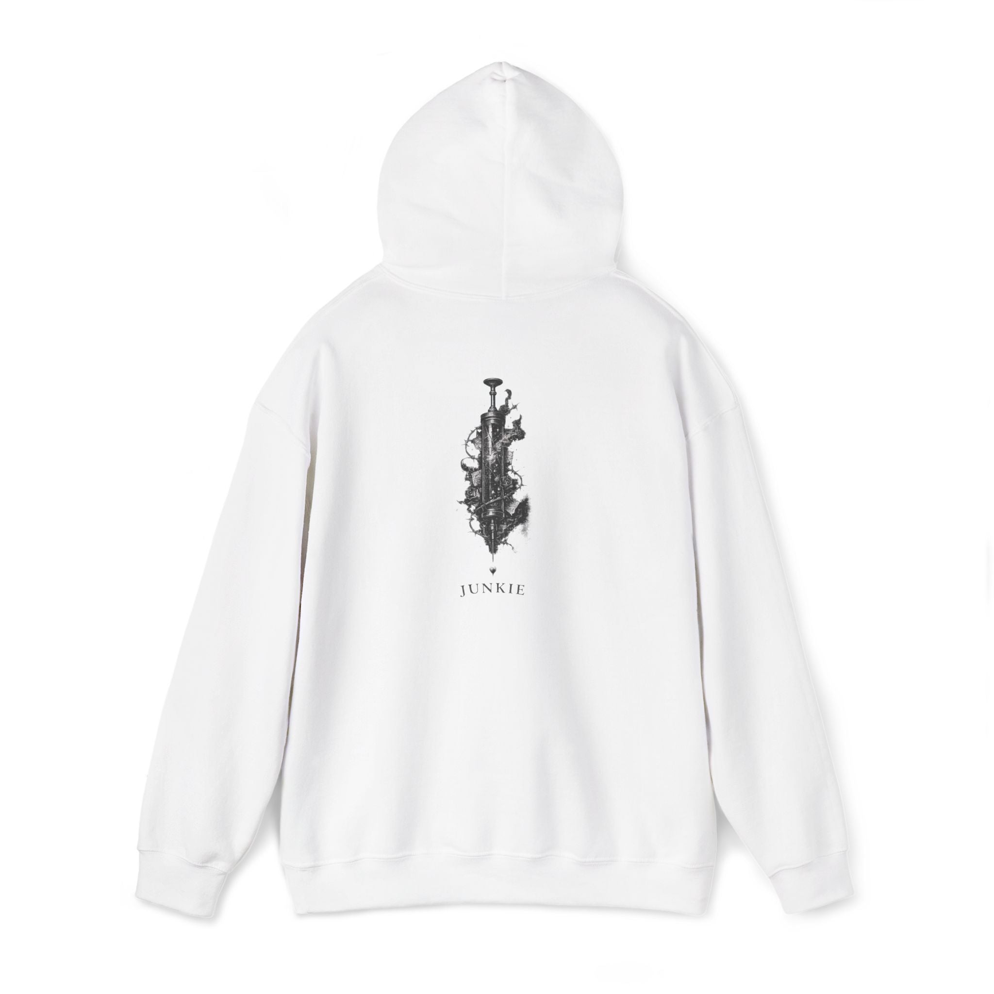 JUNKIE "The Fix" | Heavy Blend Hoodie | Vintage Graphic | Distressed Alternative Streetwear