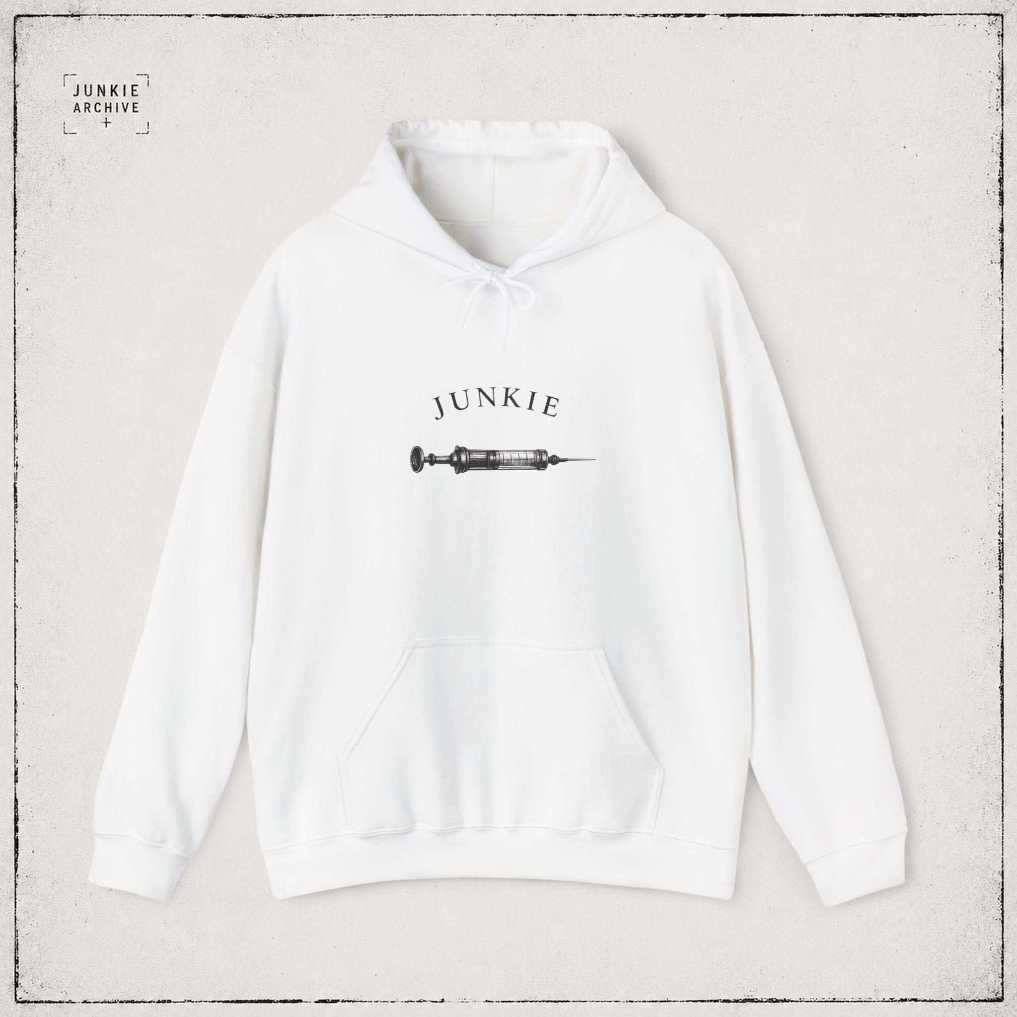 JUNKIE "The Fix" | Heavy Blend Hoodie | Vintage Graphic | Distressed Alternative Streetwear