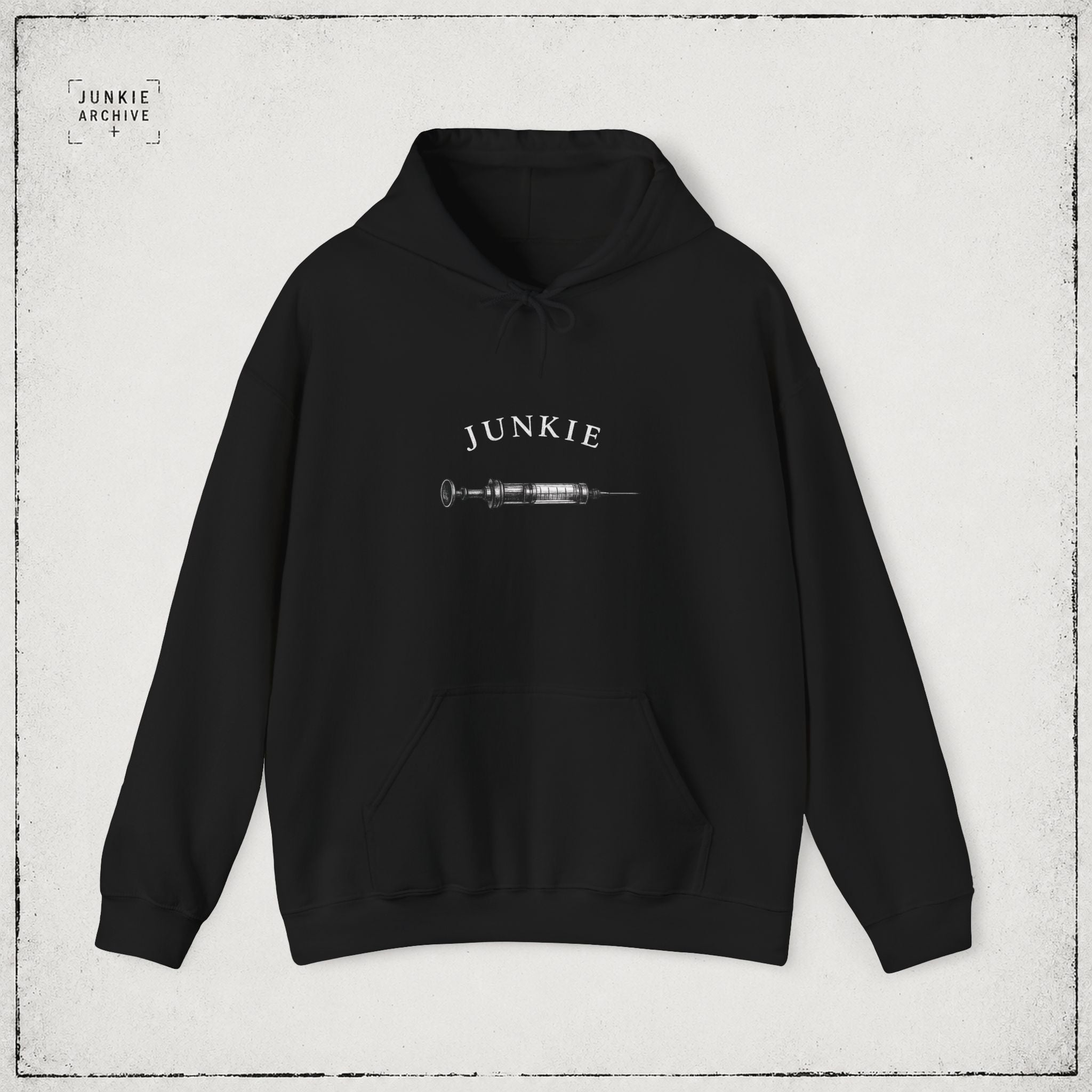 JUNKIE "The Fix" | Heavy Blend Hoodie | Vintage Graphic | Distressed Alternative Streetwear