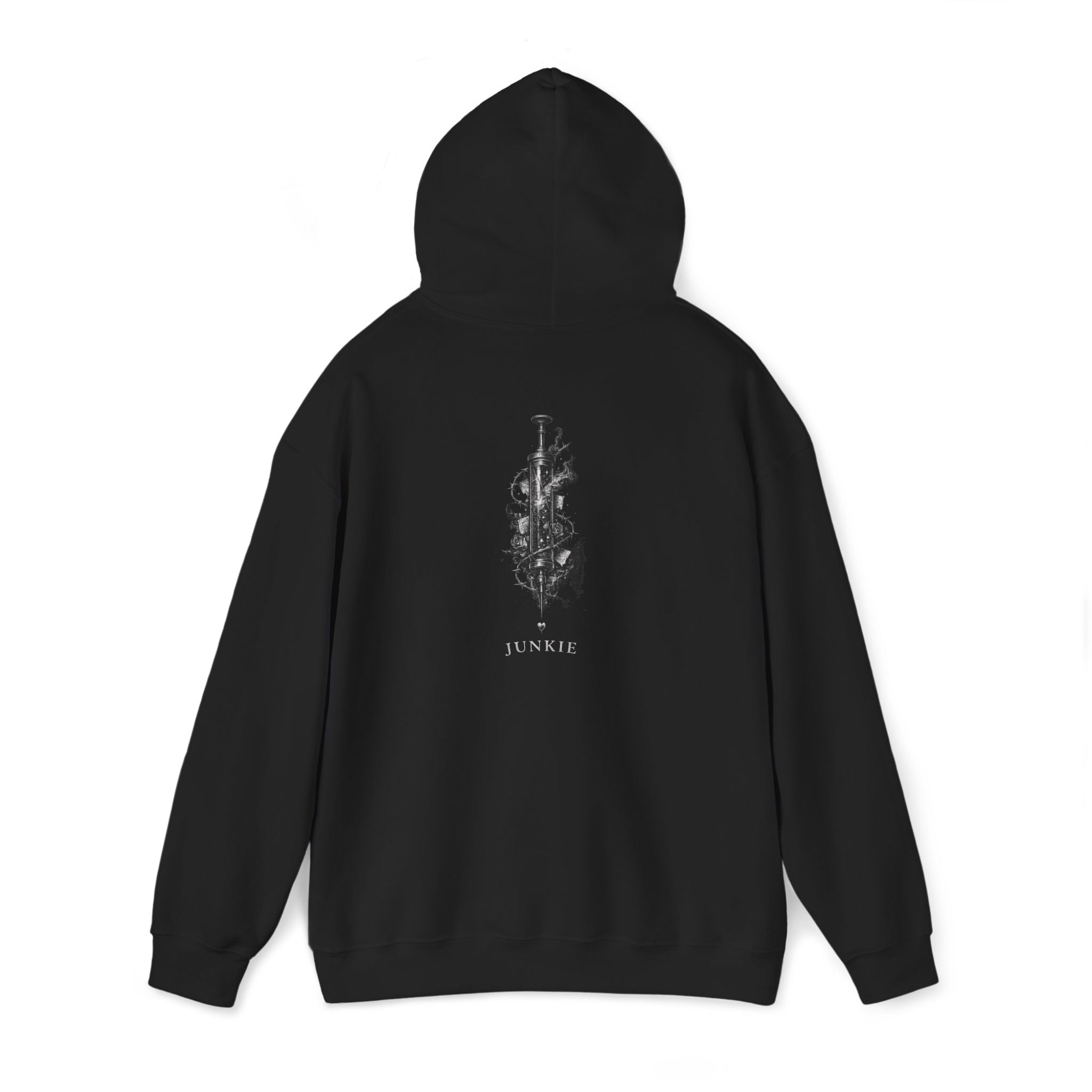 JUNKIE "The Fix" | Heavy Blend Hoodie | Vintage Graphic | Distressed Alternative Streetwear