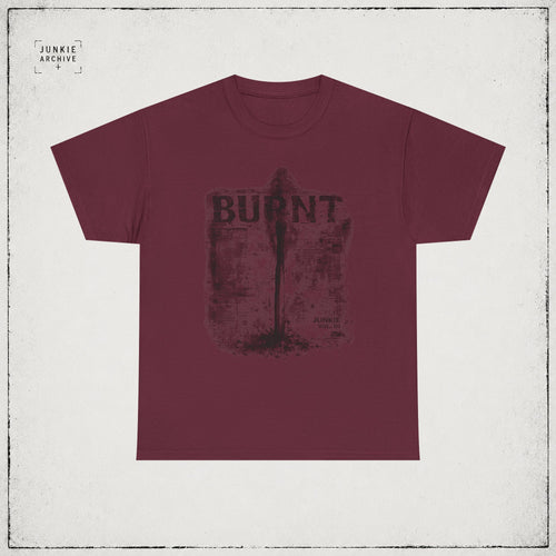 JUNKIE "Burnt Out" | Vintage Distressed Streetwear Tee | Heavyweight Grunge Alternative Shirt