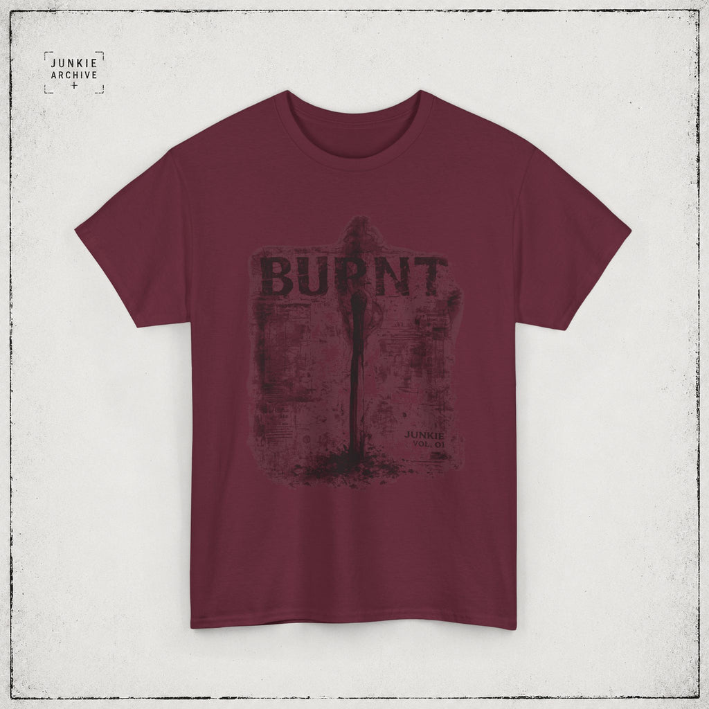 JUNKIE "Burnt Out" | Vintage Distressed Streetwear Tee | Heavyweight Grunge Alternative Shirt