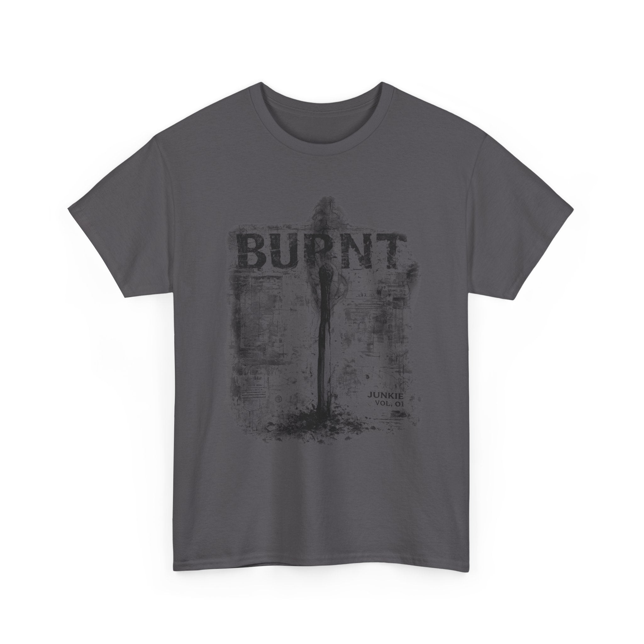 Burnt Match Graphic Tee — Distressed Vintage Flame T‑Shirt