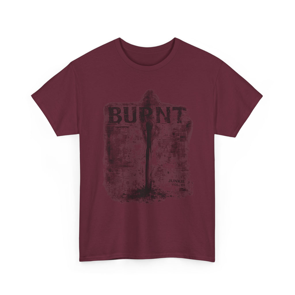 Burnt Match Graphic Tee — Distressed Vintage Flame T‑Shirt