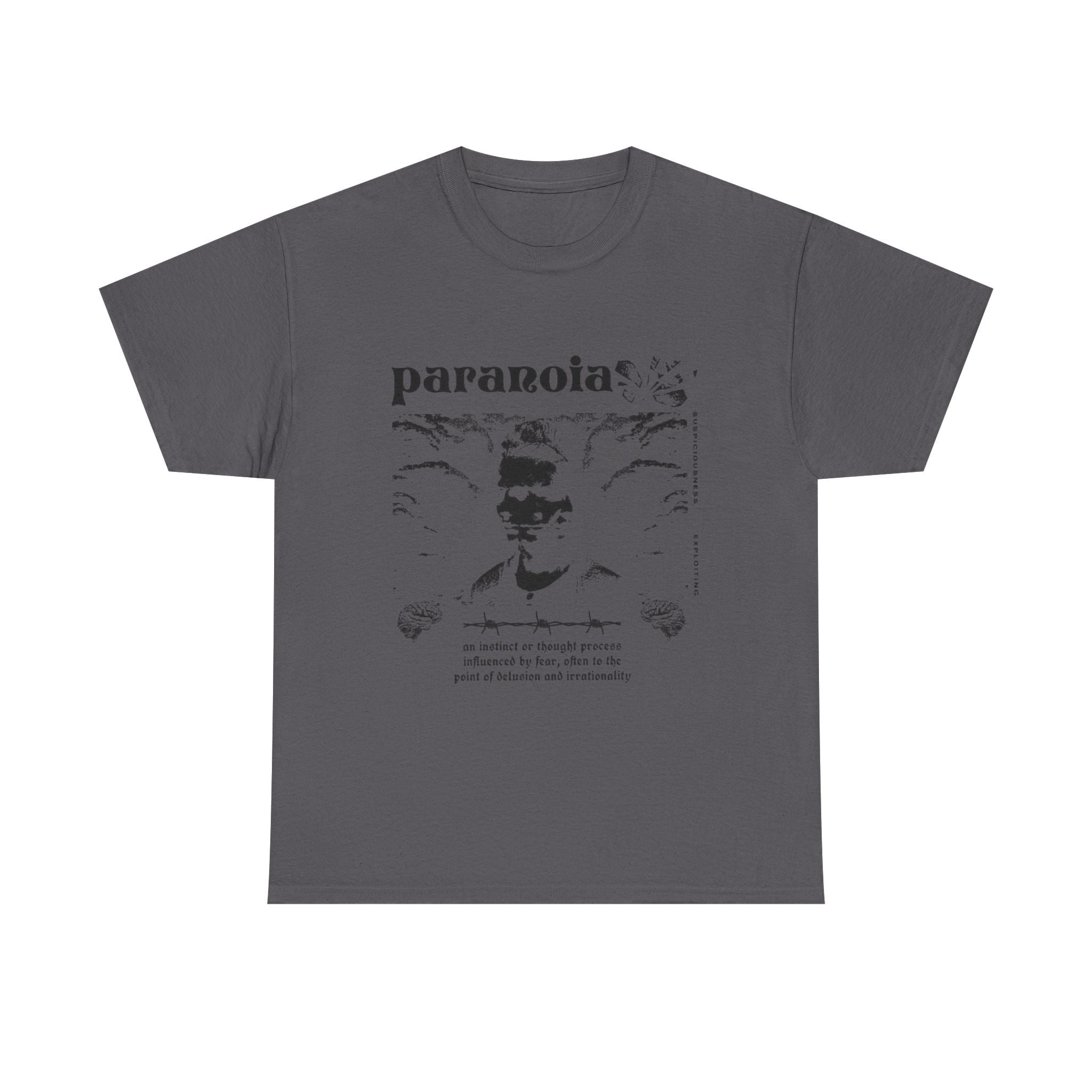 JUNKIE "Paranoia" | Vintage Gothic Graphic Tee | Alternative Grunge Streetwear | Distressed Y2K T-Shirt