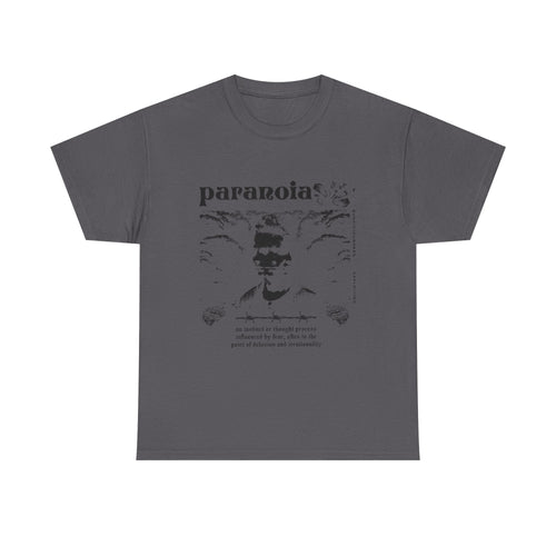 JUNKIE "Paranoia" | Vintage Gothic Graphic Tee | Alternative Grunge Streetwear | Distressed Y2K T-Shirt